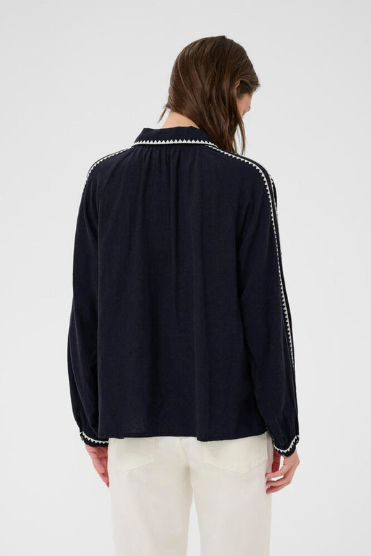 Long sleeve, linen mix Aimy blouse
