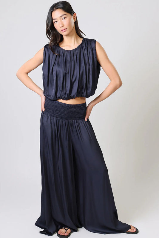 Aurora wide leg blue trousers