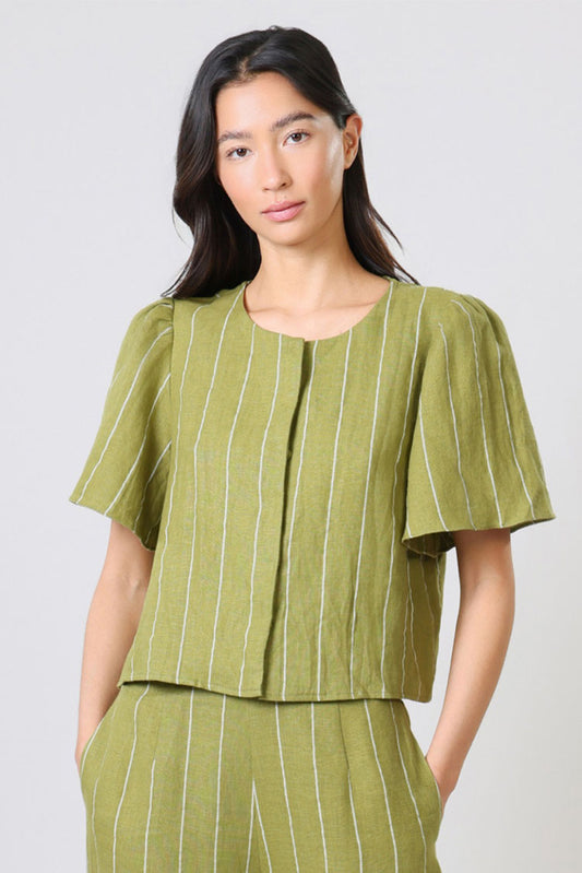 Green daisy top