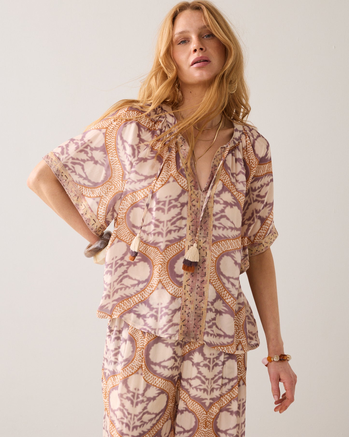 Summum Art Deco Print Top