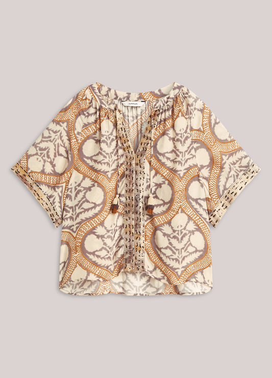 Summum Art Deco Print Top