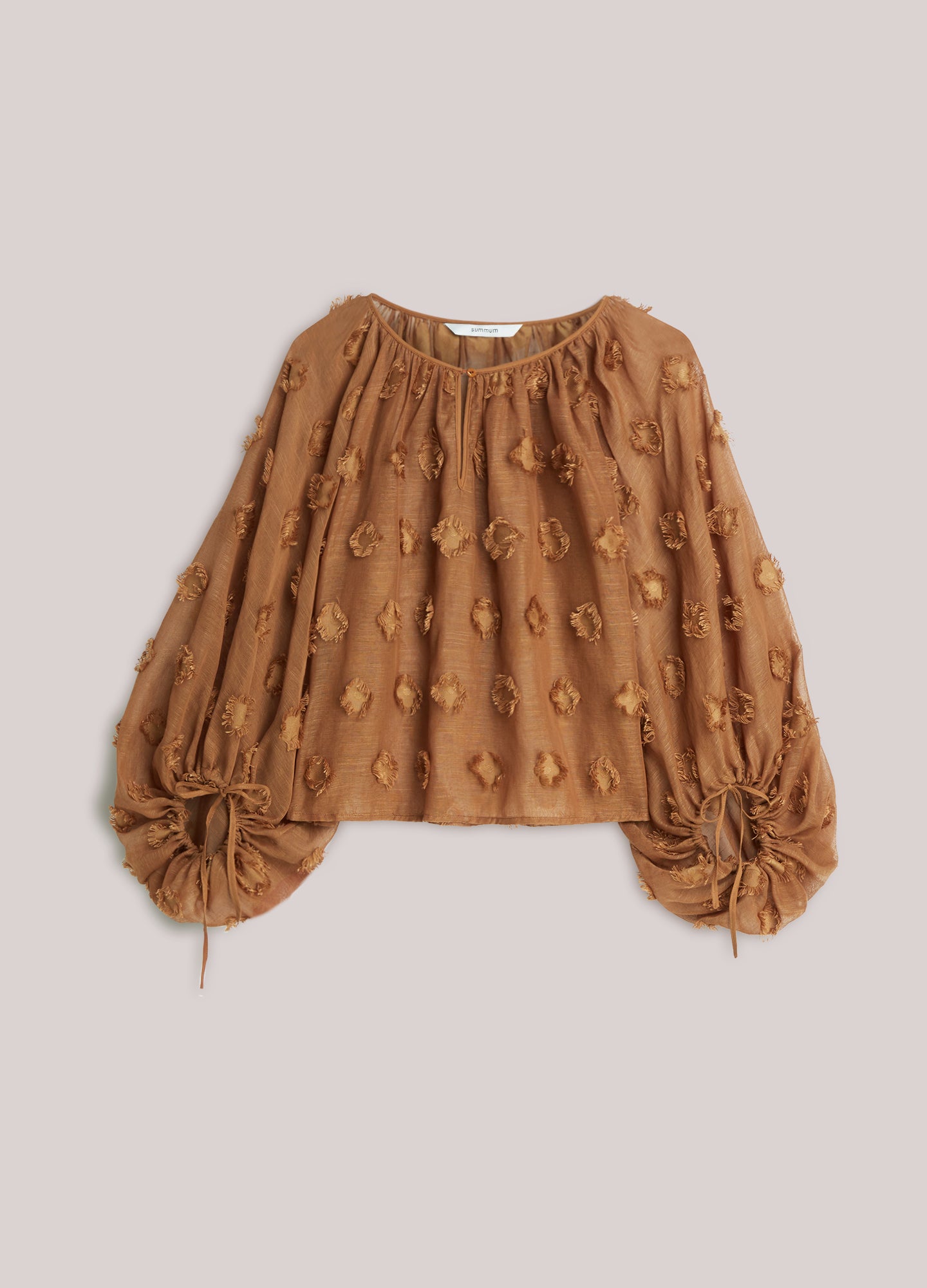 Summum 3D 	puff sleeve blouse.