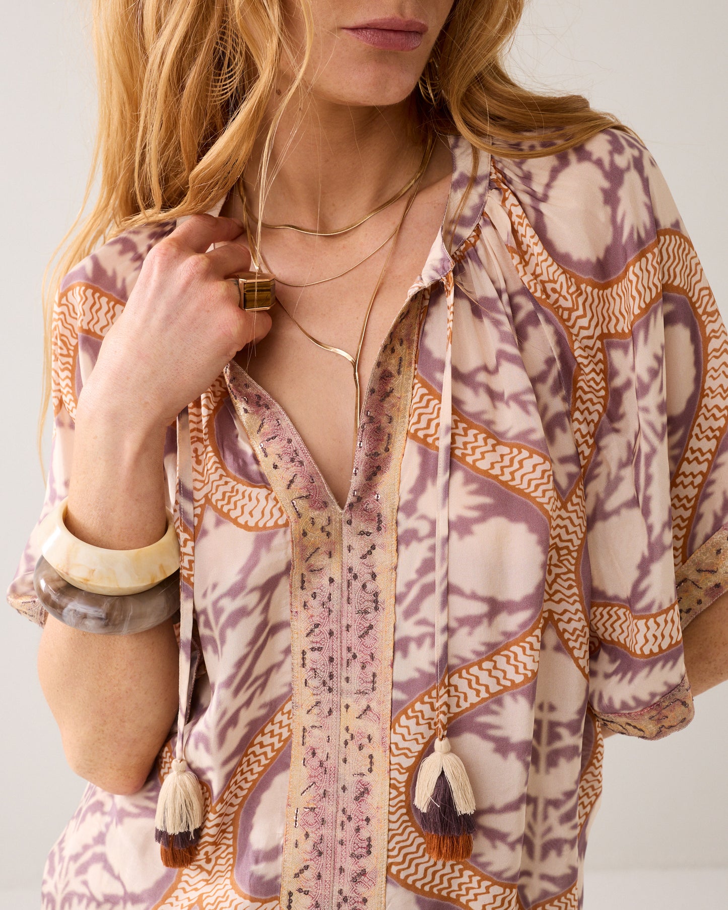 Summum Art Deco Print Top