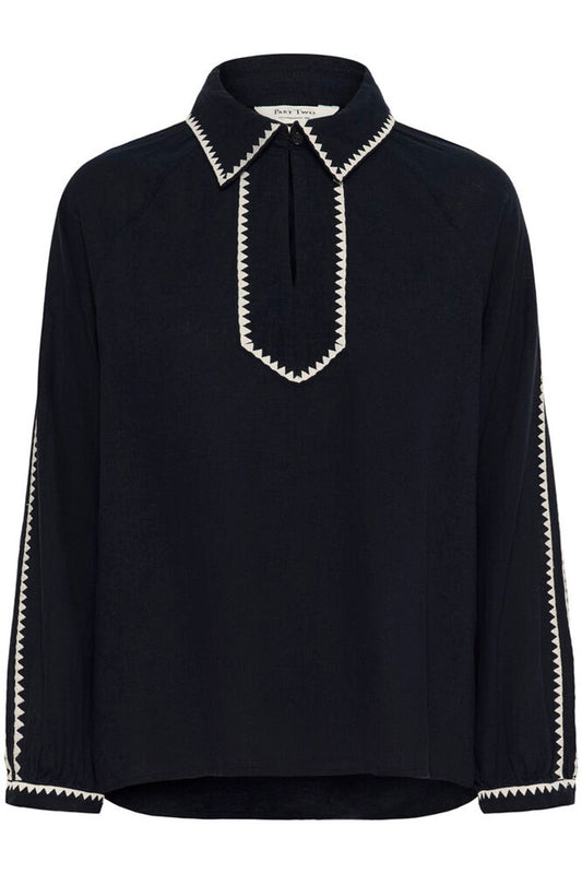 Long sleeve, linen mix Aimy blouse