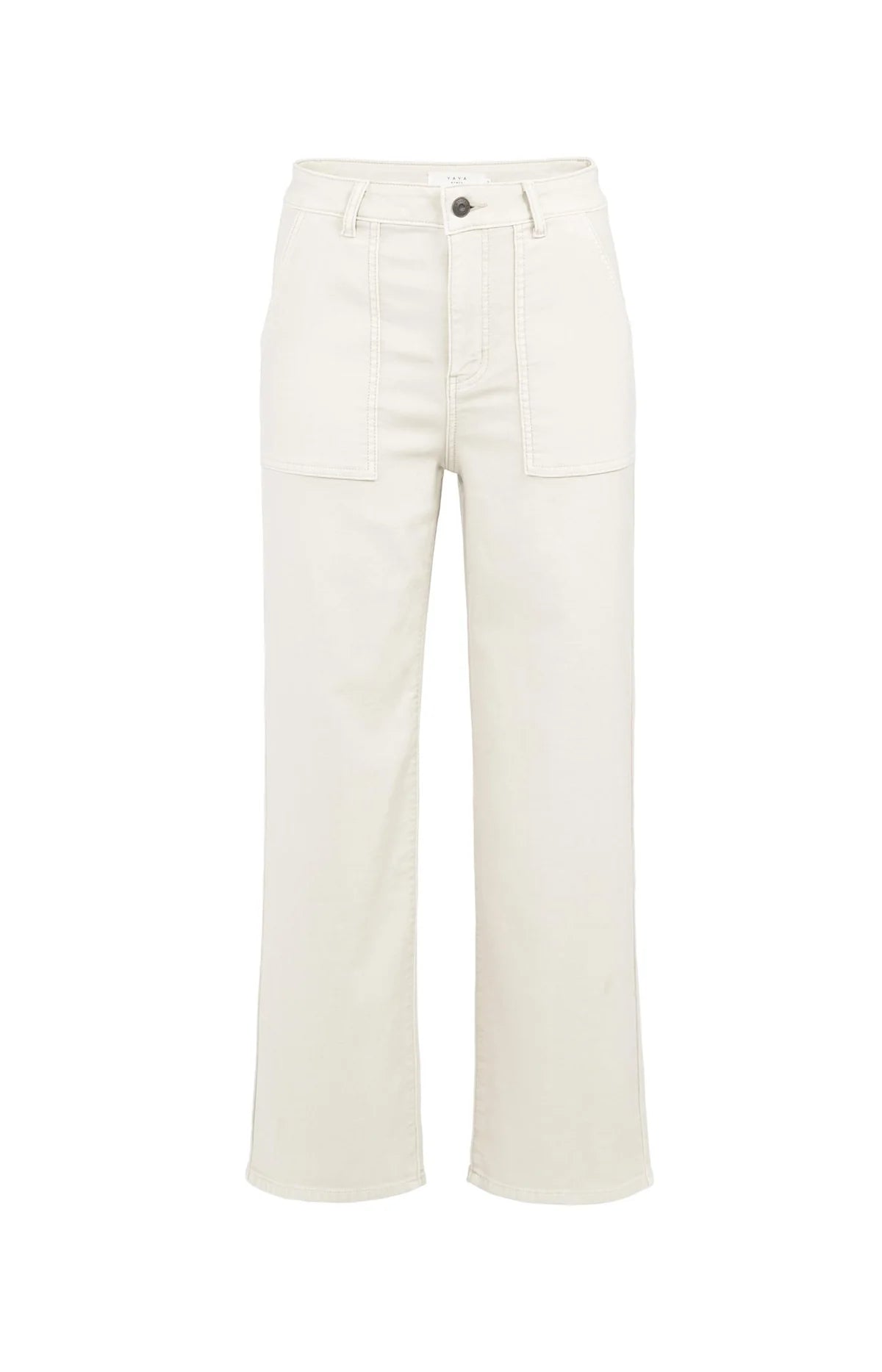 Cargo trousers with straight legs and patch pockets (L32)
