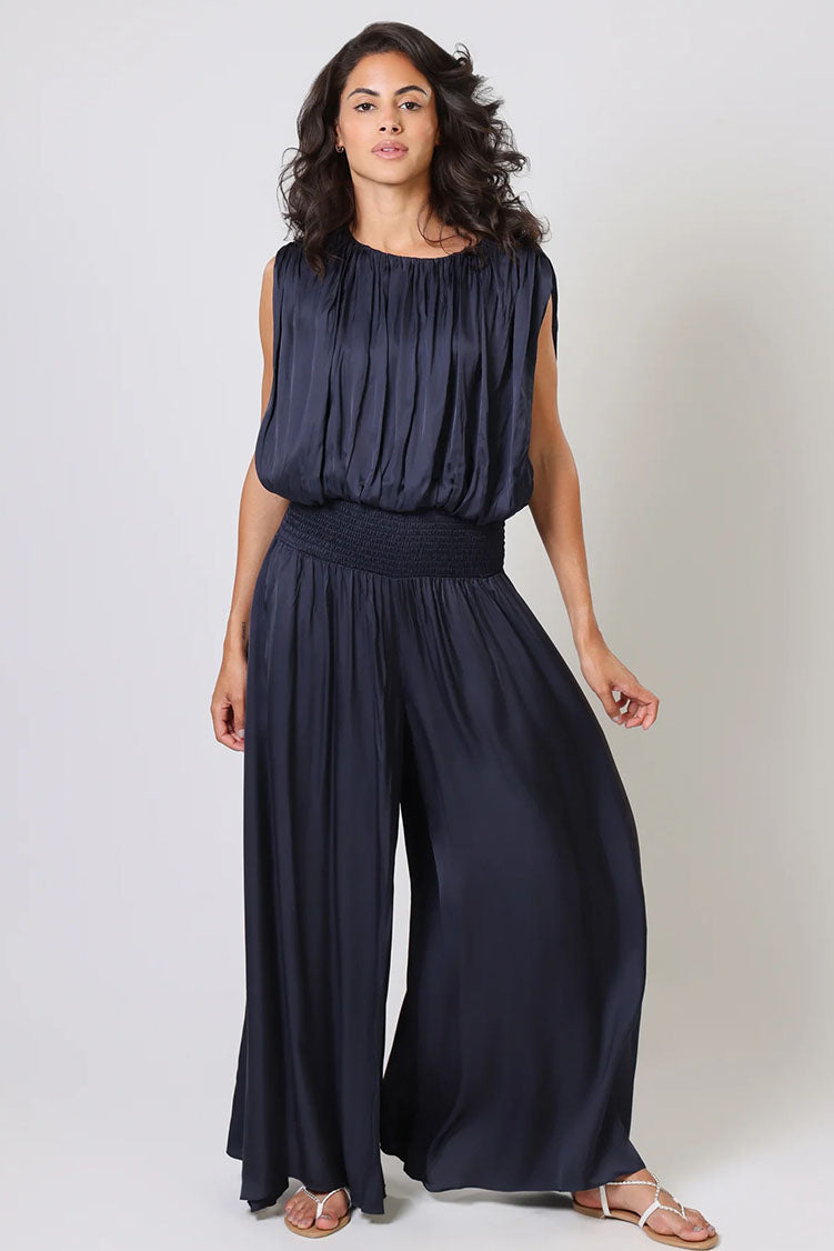 Aurora wide leg blue trousers