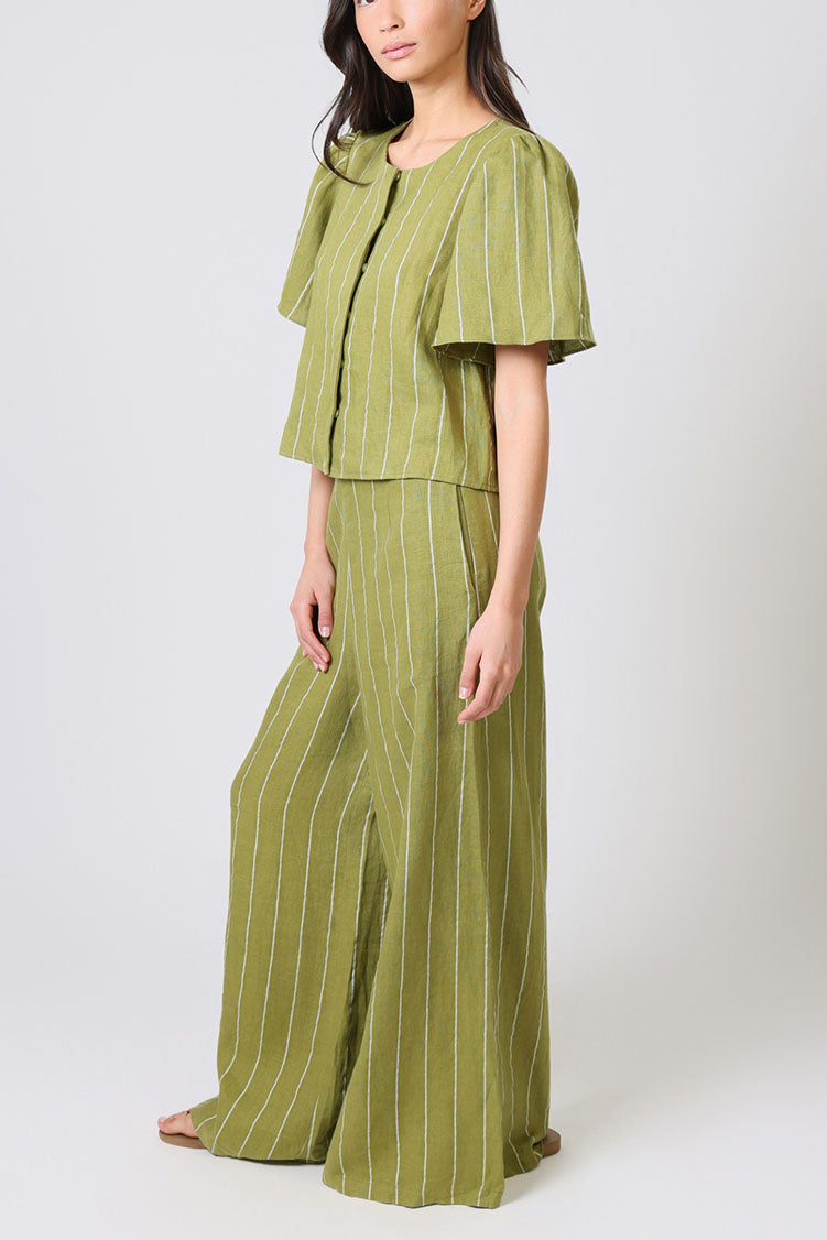 Green daisy top
