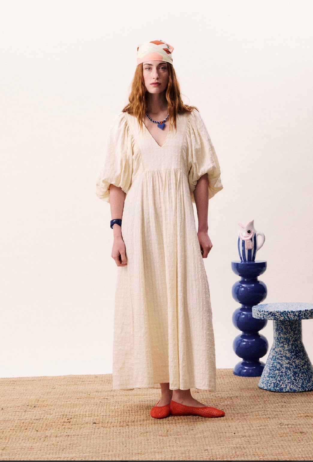 FRNCH Maxi cream dress