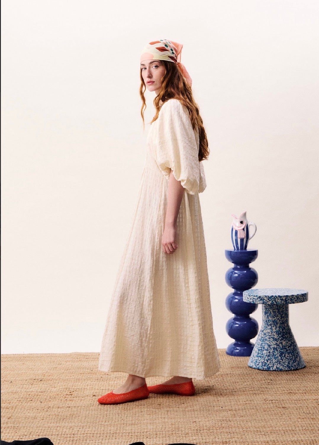 FRNCH Maxi cream dress